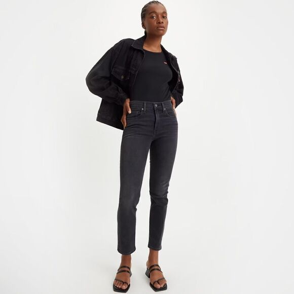 NWT LEVIS PREMIUM 724 HIGH-RISE STRAIGHT
CROPPED Sz 24 Black - Picture 16 of 16